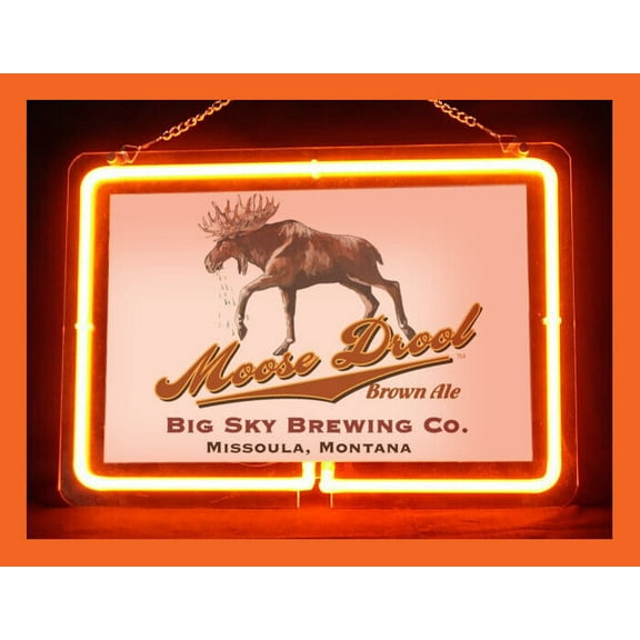 Queen Sense 14" Custom Moose Drool Brown Ale Neon Sign Acrylic Man Cave Beer Pub Bar Artwork Wall Decor Handmade Gift Neon Light 114MDBAV2BA2