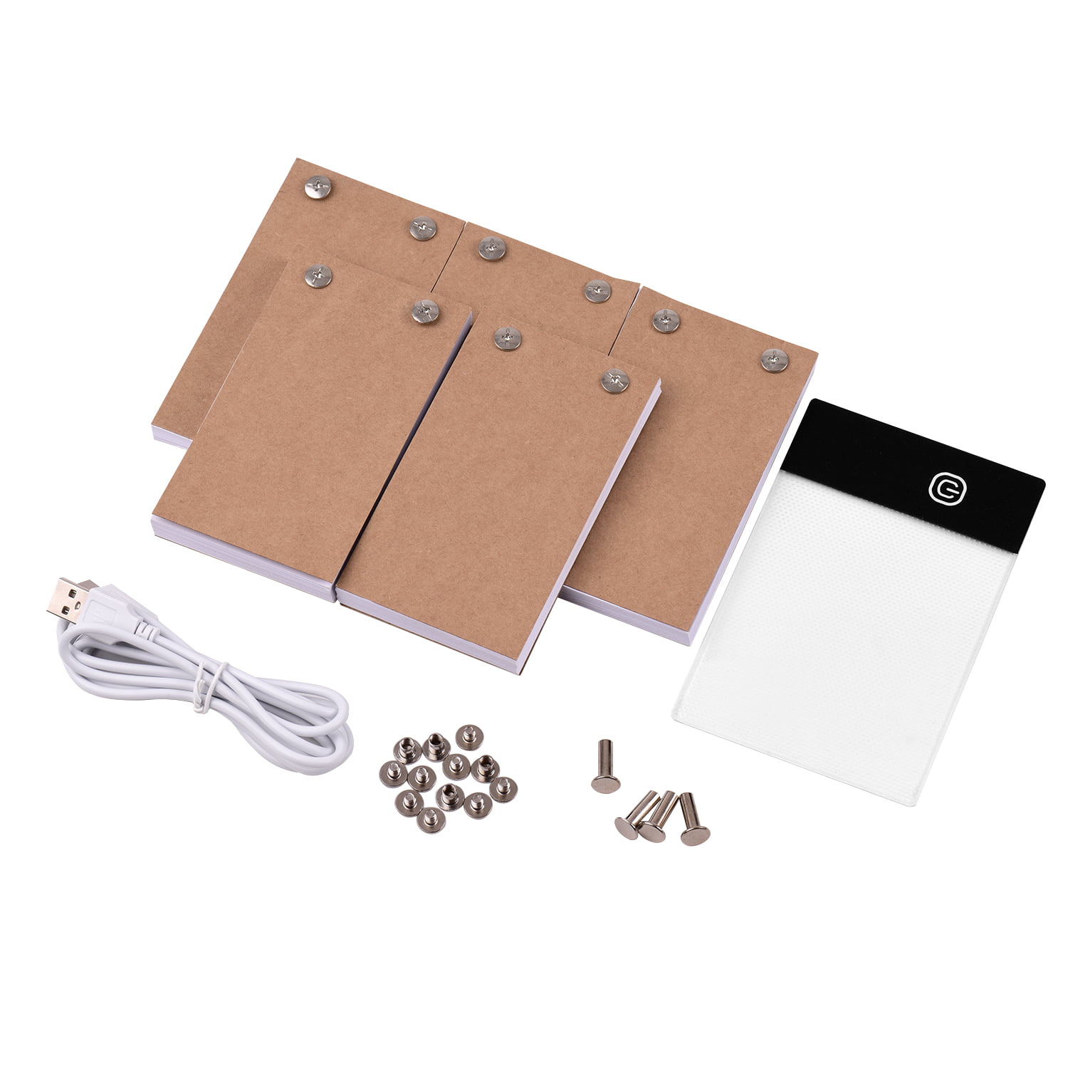 Book Kit with Light Pad LED Light Box Tablet 300 Sheets Drawing Paper Flipbook Binding Screws for Drawing Tracing Animation Sketching Cartoon - Walmart.com