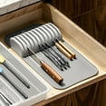 thumbnail image 2 of madesmart Classic Large Knife Mat Soft-Grip, Non-Slip Drawer, Long-Lasting Home Organization, BPA Free, White, 2 of 5