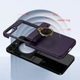 thumbnail image 3 of Compatible with Samsung Galaxy Z Flip 6 Case (Built-in Back Screen Protector) with Hinge Protection & Ring Kickstand, Slim and Thin Protective Case Cover for Samsung Galaxy Z Flip 6, Darkpurple, 3 of 6