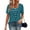 A931 Sky Blue, variant on Short Sleeve T-Shirt for Women Faux Two-Piece Design Striped Print Patchwork V-Neck Layered Look Relaxed Fit Soft Breathable Casual Summer Tee Shirt