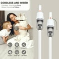 thumbnail image 2 of 6-in-1 Lightweight Stick Vacuum Cleaner with 350W Powerful Motor, Mini Portable Household Handheld Vacuum Cleaner for Domestic Hard Floors, Carpets and Pet Hair(Porcelain White Corded), 2 of 2
