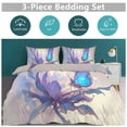 thumbnail image 5 of 3 Pcs Soft Bedding Set, Includes 1 Duvet Cover with Zipper And 2 Pillow,Shams Fantasy Butterfly Full(79"×90"), 5 of 8