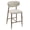 Beige-ZBSM08, variant on AFO Counter Height Bar Stool, Modern Upholstered Kitchen Island Chairs with Back, Wood Grain Metal Legs, Beige