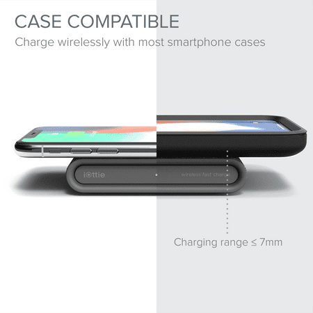 iOttie - iON Wireless Mini 10/7.5W Qi Certified Wireless Charging Pad for iPhone/Android - Ash