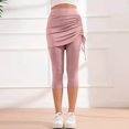 thumbnail image 5 of Skirted Leggings for Women, Audhol Women's Color Block High Strength High Elasticity Quick Drying Yoga Sports Leggings Leggings with Skirt for Women Pink 2XL, 5 of 9
