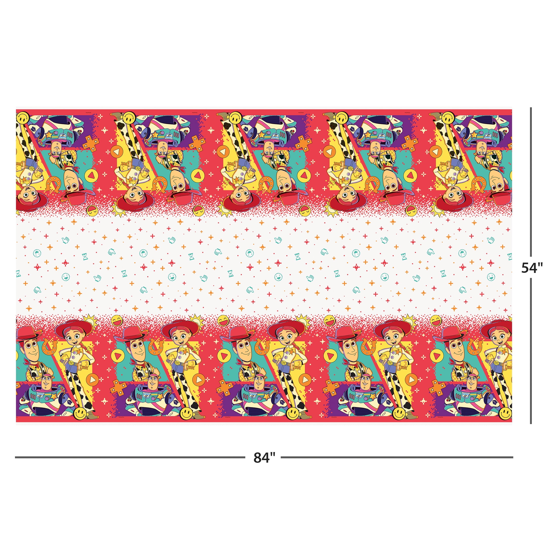 Toy Story 1 Count 54IN x 84IN Multicolor Plastic Table Cover