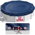 thumbnail image 1 of Cobertor para piscina redonda de 12 pies Shop Square, azul marino, resistente a los rayos UV, 1 of 5