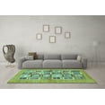 thumbnail image 3 of Ahgly Company Indoor Rectangle Abstract Turquoise Blue Modern Area Rugs, 2' x 4', 3 of 4