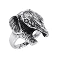 thumbnail image 3 of Majestic Elephant Head Sterling Silver Ring-8, 3 of 6