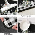 thumbnail image 4 of Merry Christmas Kitchen Rugs and Mats Set of 2,Buffalo Plaid Christmas Tree Kitchen Mat,Xmas Winter Holiday Non Slip Low-Profile Sink Mat Decorations for Home Kitchen 17x47+17x30 In Black Edging, 4 of 7