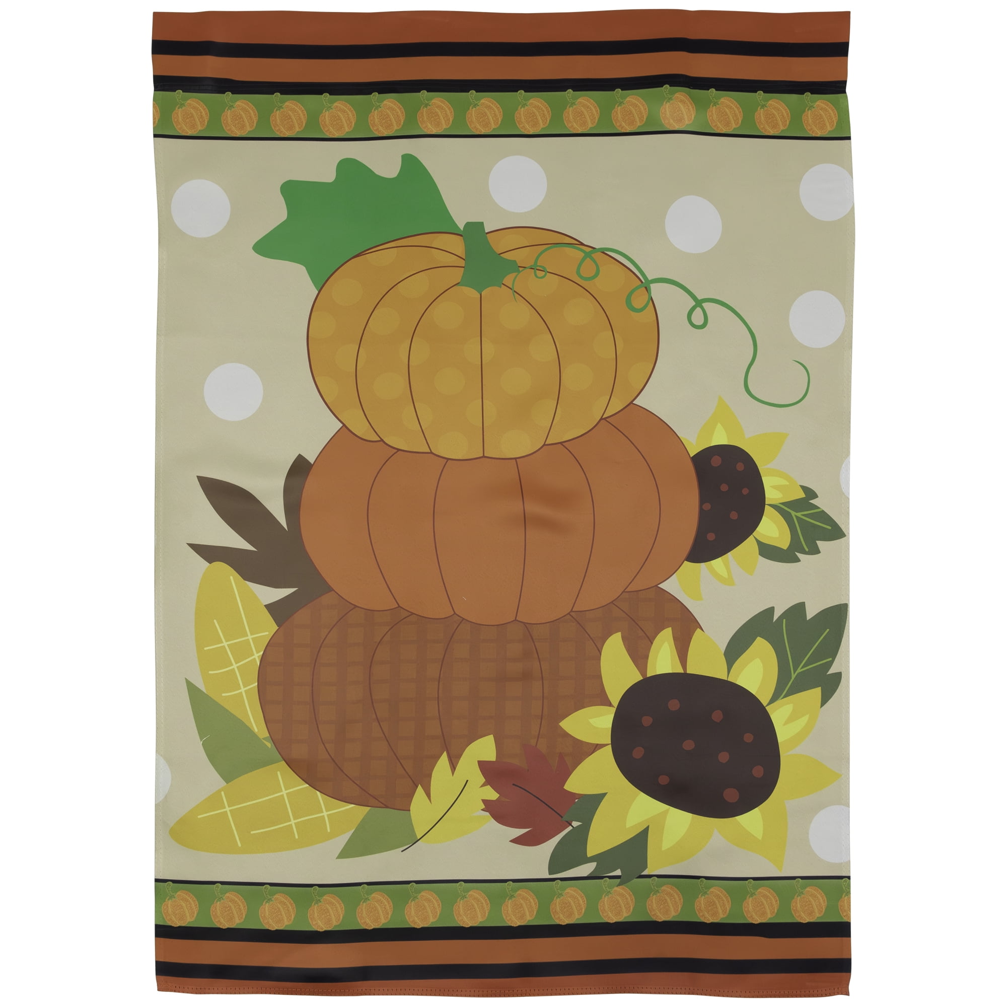 Pumpkins and Sunflowers Autumn Harvest Garden Flag 28" x 40"