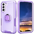 thumbnail image 3 of Nalacover For Samsung Galaxy S23 Plus Slim Case,Luxury Hybrid Hard PC and TPU Rugged Bumper 3-In-1 Rotatable Magnetic Ring Kickstand Four Corner Guard Shockproof Anti-Scratch Back Phone Cover.Purple, 3 of 8