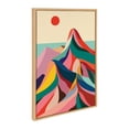 thumbnail image 2 of Kate and Laurel Sylvie MCM Mountains Framed Canvas Wall Art by Rachel Lee of My Dream Wall, 23x33 Natural, Decorative Midcentury Modern Art for Wall, 2 of 9
