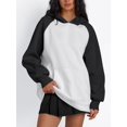 thumbnail image 2 of Trendy Queen Oversized Hoodies for Women Pullover Fleece Fall Sweatshirts Fashion Y2K Outfits Clothes 2025 White CoffeeGrey M .., 2 of 6