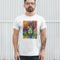 thumbnail image 3 of Tee Hunt Dean Russo Colorful Lion Head T-Shirt Wild Life King Roar Men's Tee, Ash Gray, 3X-Large, 3 of 5