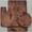 Brown, variant on CintBllTer 3-Piece Jelly Chenille Bathroom Mat Set, Bath Mat, Contour and Cover (Navy)
