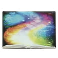 thumbnail image 1 of Magic Cutting Board, Psychedelic Open Book of s on Gradient Rainbow Color Floral Background, Decorative Tempered Glass Cutting and Serving Board, Large Size, Multicolor, by Ambesonne, 1 of 1