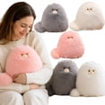 thumbnail image 2 of Stuffed Animal Cat Long Fluffy Pink Persian Plush Toys Orange Eyes Soft Pillow Decor for Home All Ages and Cat Lovers, 2 of 7