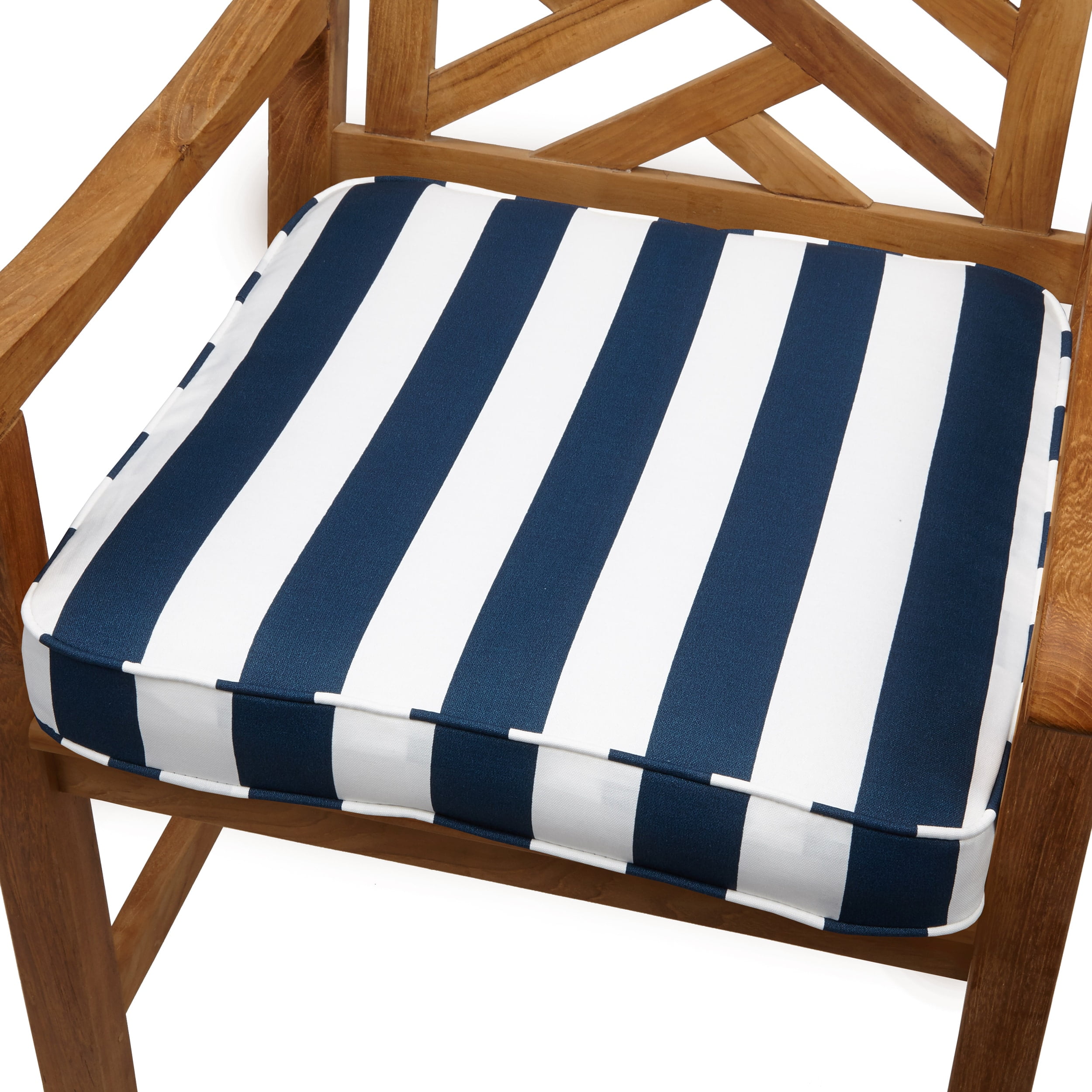 Humble and Haute Navy Stripe 20inch Indoor/ Outdoor Corded Chair