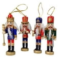 thumbnail image 3 of 4 piezas de adornos de Cascanueces de Navidad, marionetas de Cascanueces, decoración del hogar de madera para regalos, estante, de Navidad,, 3 of 9