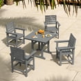 thumbnail image 2 of DYCANPO 35'' Outdoor Dining Table with Umbrella Hole, HDPS Square Patio Table, Gray, 2 of 7
