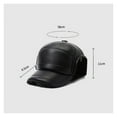 thumbnail image 6 of Men Winter Baseball Caps With Foldable Earflaps Warm Hats Dome Artificial Leather 58cm Curved Brim Ear Protection ,Classic Vintage, 6 of 7