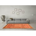 thumbnail image 3 of Ahgly Company Indoor Square Abstract Orange Modern Area Rugs, 7' Square, 3 of 4