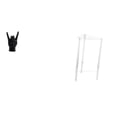 thumbnail image 1 of Estatua con gesto de roca y mesa auxiliar de acrílico transparente, figuras creativas de resina moderna con diseño elegante, ideal para el hogar, la o, 1 of 8