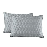 Better Homes & Gardens Tencel Quilted Pillow Shams, Silver, King (2 Count), All Ages
