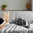 thumbnail image 3 of Modern Soft Flannel Fleece Throw Blanket, Black Fortune Magician Skull Cat Drawing with Part Words Artwork Image, Cozy Plush for Indoor and Outdoor Use, 70" x 90", Black and White, by Ambesonne, 3 of 5