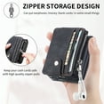 thumbnail image 3 of Galaxy Z Flip 4 Wallet Case with Card Holder【2 in 1 Detachable】【 Zipper Wallet】, Slim Fit Retro PU Leather Protective Flip Phone Cover for Samsung Galaxy Z Flip 4 5G 2022, 3 of 7
