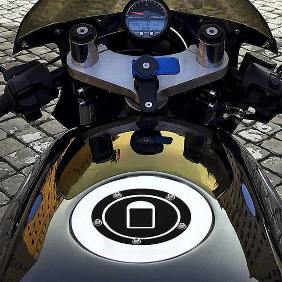 OUNONA Motorcycle Gas Tank Protector with Antislip Surface and Stylish Black PVC Design for Decoration