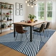 thumbnail image 2 of HOMERRY Area Rug 5' x 7' Rugs for Living Room Modern Washable Indoor Geometric Striped Carpet, Blue, 2 of 5