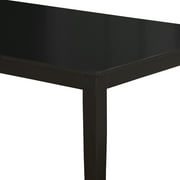 Contemporary Large Dining Table, Black