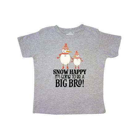 

Inktastic Christmas Big Bro Announcement Snowman Gift Toddler Boy Girl T-Shirt