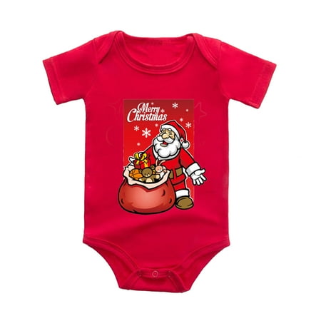 

dianhelloya Baby Romper Long Sleeves Round Collar Elk Printing Infant Newborn First Christmas Romper Festival Jumpsuit for Wedding