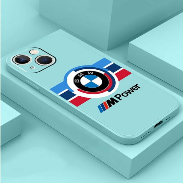 BMW-Funda de teléfono deportiva para Apple iPhone 14 Pro Max SE 8 12 11 7 6S Plus XR XS X 13 Mini Funda líquida Fivean unisex