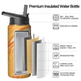 thumbnail image 2 of 18oz Insulated Water Bottle with Straw & Cleaning Brush, Wide Mouth Stainless Steel Flask, Liquid & Marble Print, 2 of 5