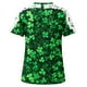 thumbnail image 5 of Camisas de Manga Corta para las Mujeres Impresión Cuello Redondo Suéter Encaje Blusa, Top Casual para el Hogar Y Diario, 5 of 9
