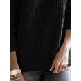 thumbnail image 4 of DYMADE Women Plus Size Zipper Pullover Long Sleeved Sweater Pullover Top, 4 of 4