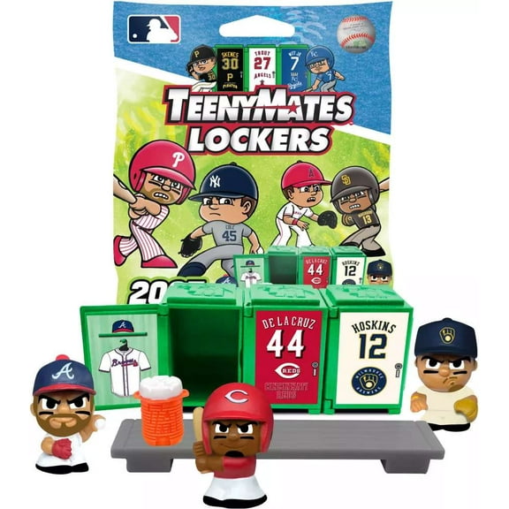 MLB Baseball 2025 LOCKERS Mystery Pack (3 Figures, 3 Lockers, Plus Stickers, Bench & Cooler!)