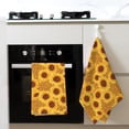 thumbnail image 4 of Sikiie Yellow Leopard Print Sunflower Waffle Weave Kitchen Dish Cloth,Super Absorbent Kitchen Dish Towels 16*26 Inches for Dish Rags Washing Dishes, Drying Dishes, 4 of 7