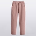 thumbnail image 6 of Gubotare Kids Pants Boys Flap Front Dress Pants for Boy Lightweight Adjustable Waist Straight Fit Stretch Pants School Uniforms Pants Size 7-8 (Light Pink,7-8 Years), 6 of 9