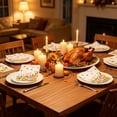 thumbnail image 6 of Gallickan 10pc 13 Inch Thanksgiving Paper Plates, Maple Leaf and Pumpkin Design, Disposable Fall Party Tableware, Large Sturdy Platter for Holiday Meals, Heavy Duty, 6 of 6