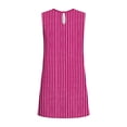 thumbnail image 7 of YueHuiYing Women's Summer Casual Fashion Free-Size Printed Dress Side-Pleated Round Neck Sleeveless Dress, 7 of 7