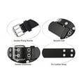thumbnail image 3 of Leather Belts for Women, Double Grommet Belt Punk Studded Belt Rock Jeans Y2K Belt for Women Men, Womens Belts for Jean, Paired with Blouse, Dress, Black, 3 of 7