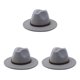 thumbnail image 5 of Sombreros Qarigey con hebilla de cinturón gorros grandes de ala ancha sólida invierno lana cálidos hombres, 5 of 6