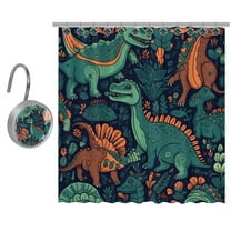 Dinosaur Shower Curtain for Bathroom