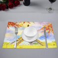 thumbnail image 3 of MKHERT Paris European City Landscape France Eiffel Tower and Spring Flower Placemats Table Mats for Dining Room Kitchen Table Decoration 12x18 inch,Set of 6, 3 of 4